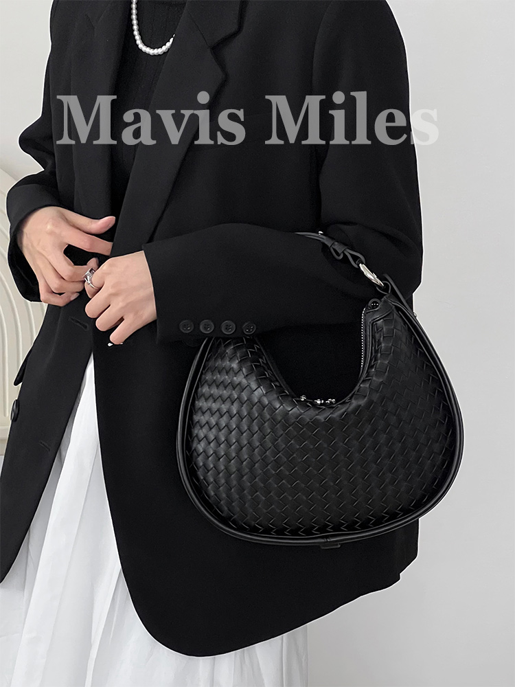 MavisMiles牛皮月牙包