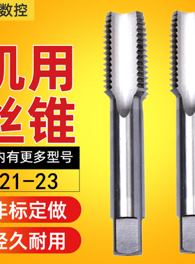 直槽切削丝攻机用丝锥M21M22M23X0.75X1X1.25X1.5X1.75X2非标细牙