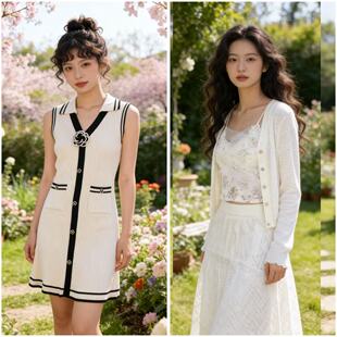 高定女装 LCX春夏百搭连衣裙针织设计师款 C300 时尚 C131