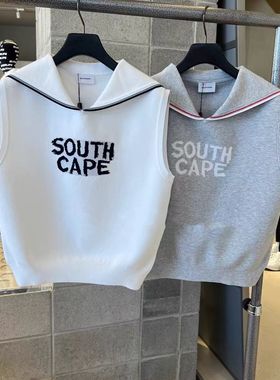 高尔夫穿搭25年早春新款大翻领运动针织背心马甲女