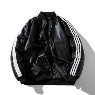 皮衣外套女款春秋冬2025新款机车棒球服短款高级感黑色PU皮夹克男