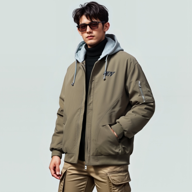 国潮复古高街刺绣飞行夹外