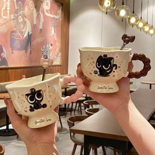 ins高颜值罗小黑生日礼物送女生伴手礼陶瓷杯子礼盒装马克杯礼品