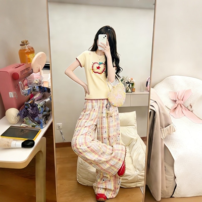 休闲运动服套装女夏季少女两件套