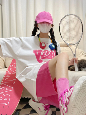 休闲运动服套装女夏季宽松两件套