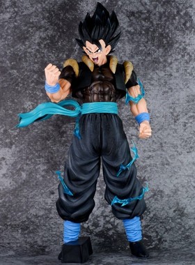 优质大号漫画色黑色孙悟空悟吉塔七龙珠大手办模型摆件超级赛亚人