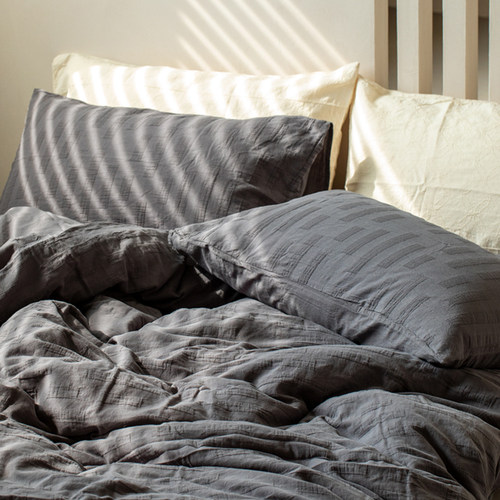 做旧工艺全棉四件套裸睡床单被罩