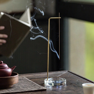 云窝玻璃吊挂香器倒挂线香插家用线香炉熏香炉线香底座香道茶配件