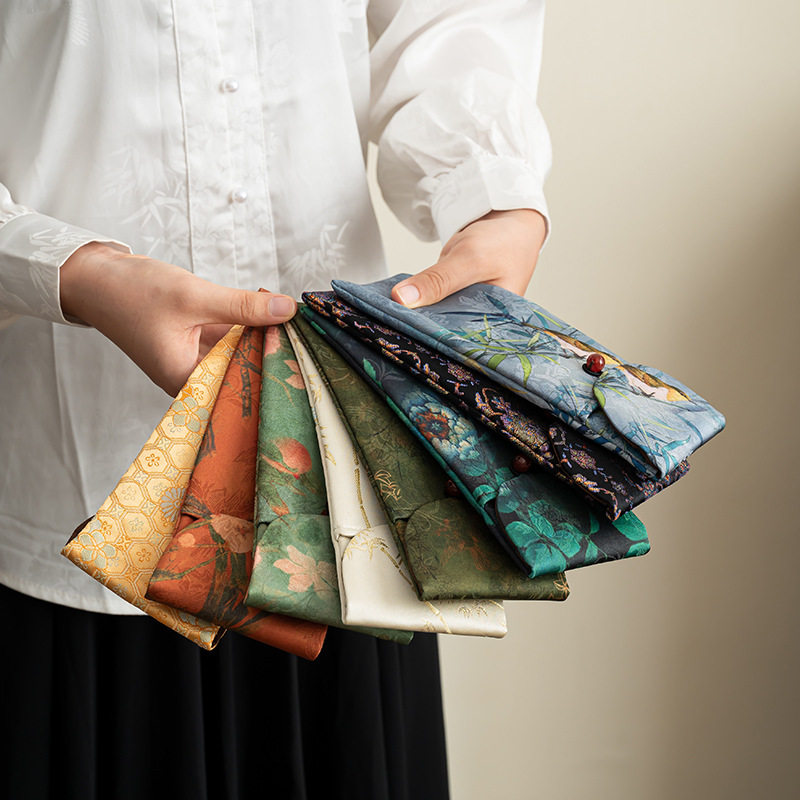 云窝宋锦六君子收纳包国潮风双面茶杯袋茶则剪刀配件旅行高端布袋,餐饮具,茶包袋,淘宝优惠券,粉丝福利购,淘宝优惠卷