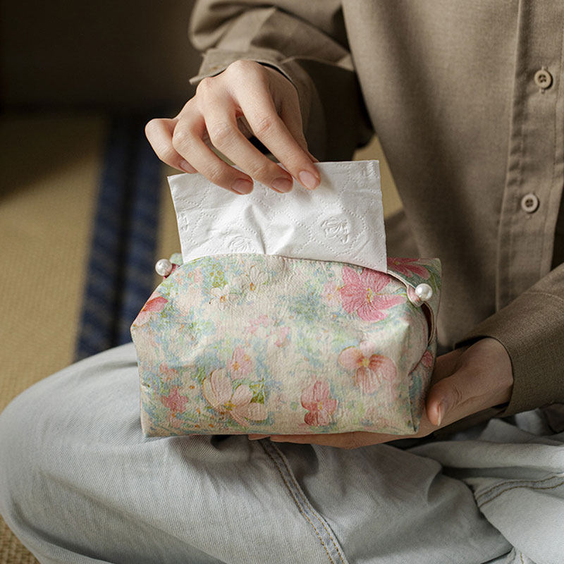云窝莫奈花园纸巾盒中式布艺抽纸盒茶空间纸巾套国风收纳袋布艺袋,收纳整理,纸巾盒,淘宝优惠券,粉丝福利购,淘宝优惠卷