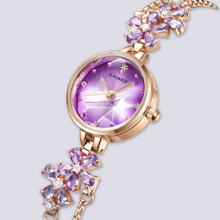 劳思琪时尚水钻炫闪女表满天星防水女士手表小表盘蓝钻可爱女生表