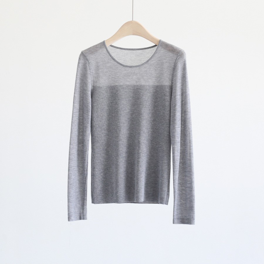 秋冬超好看轻薄微透视针织衫百搭