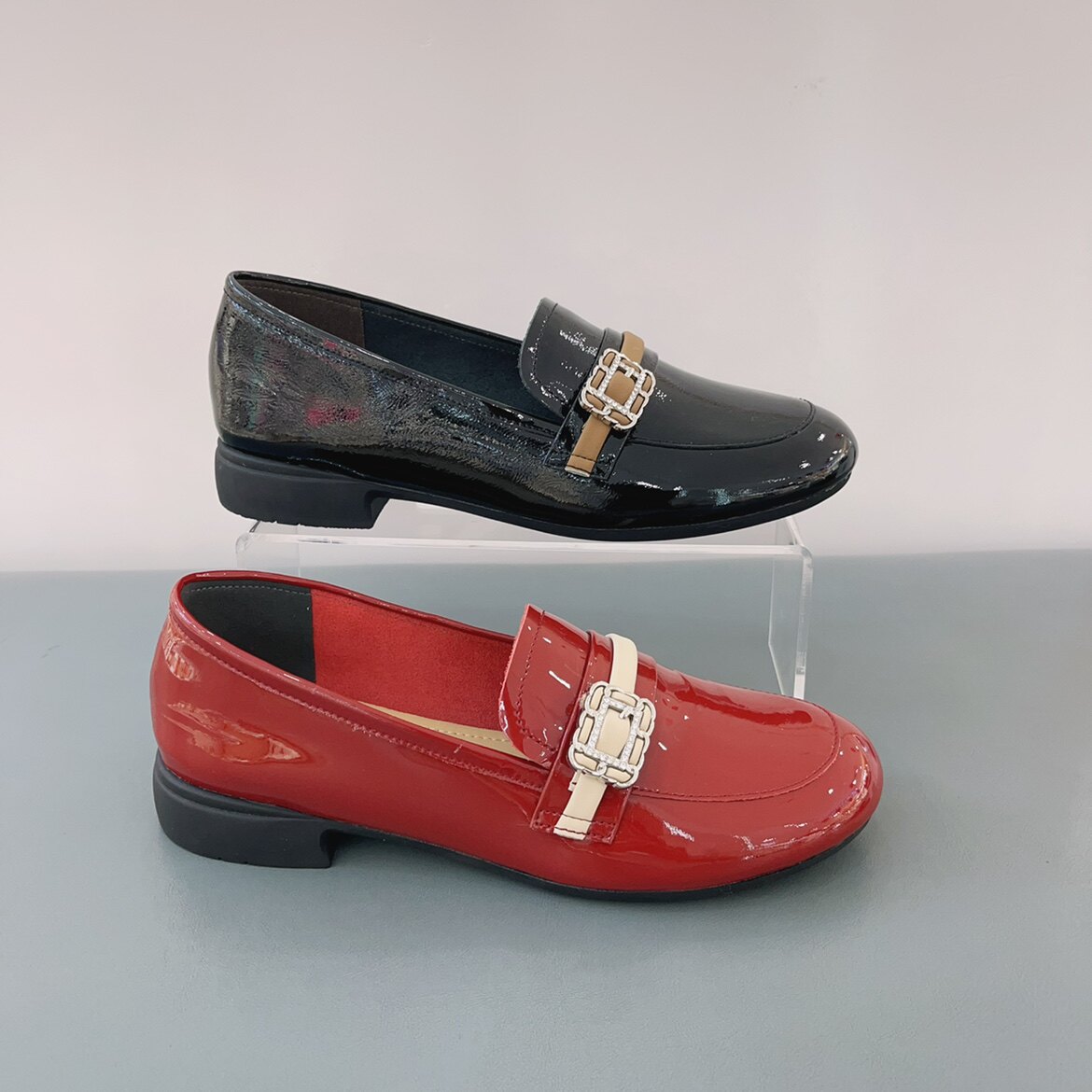 轩美诗女鞋专柜正品女鞋学院风女鞋玛丽珍漆皮女鞋漆皮舒适女鞋