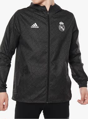 Adidas/阿迪达斯正品REAL WINDBREAKR男子休闲足球夹克外套DX9677