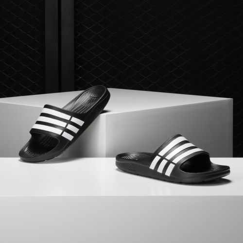 Adidas/阿迪达斯正品DURAMO SLIDE男女游泳沙滩休闲凉拖鞋 G15890