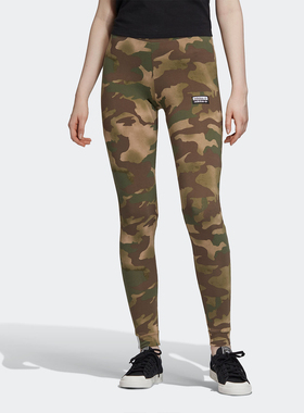 Adidas/阿迪达斯正品三叶草ALLOVER PRINT女子紧身裤 EC0759