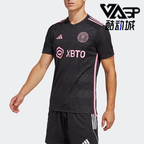 阿迪达斯男子圆领足球短袖球衣