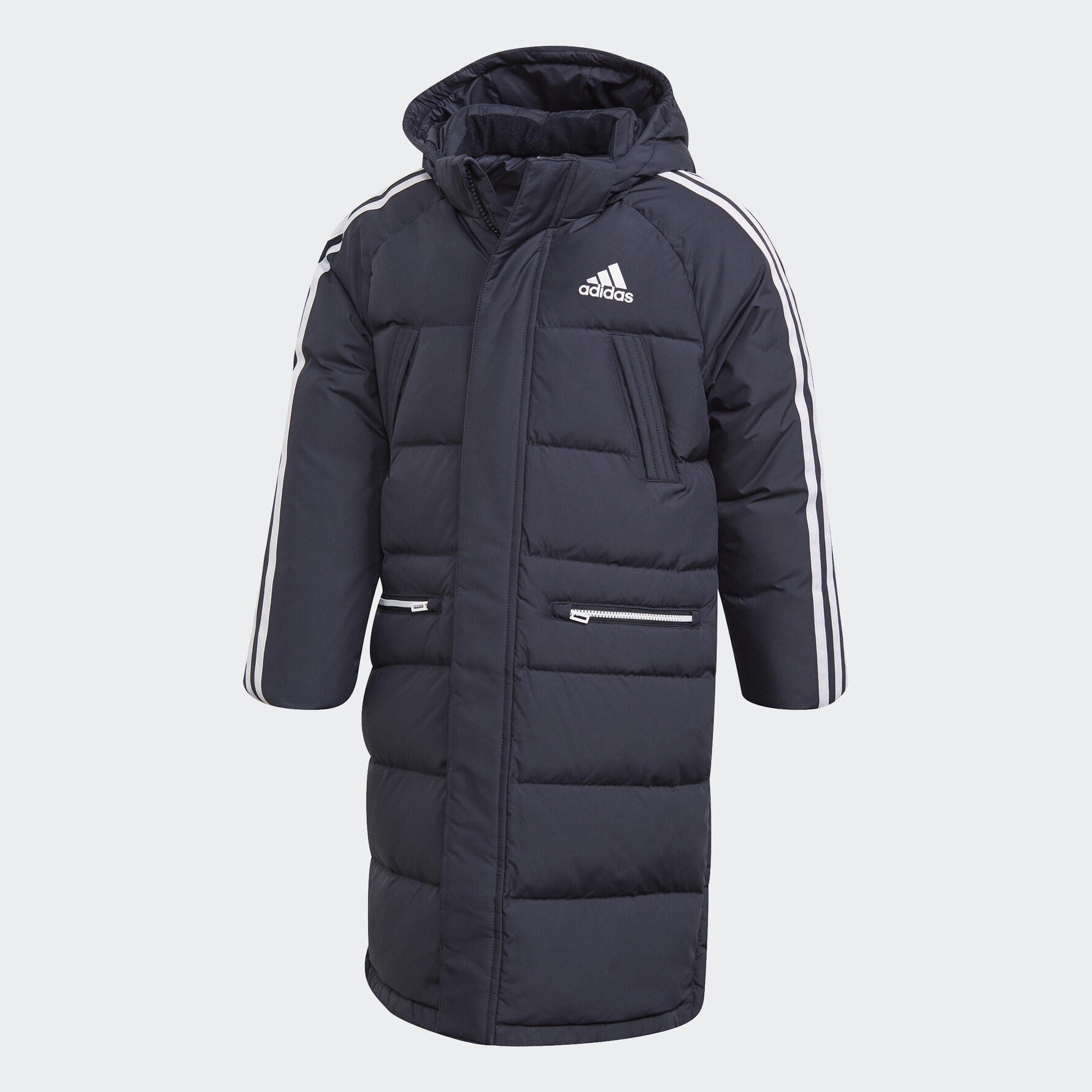 Adidas/阿迪达斯正品中长款大童修身保暖羽绒服 新款 GG3651