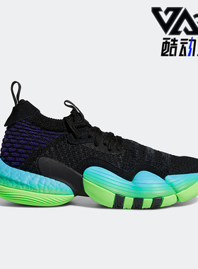 Adidas/阿迪达斯正品特雷杨2代新款男童低帮透气运动篮球鞋H06486