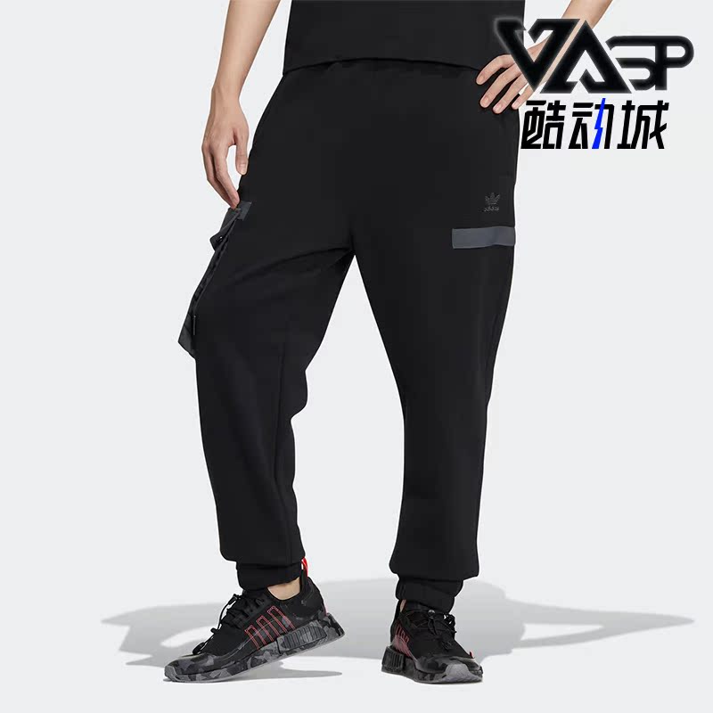阿迪达斯男工装风收口运动长裤