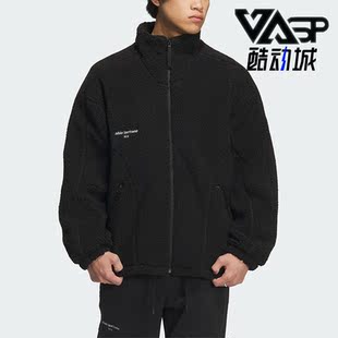 Adidas/阿迪达斯正品冬季新款男女仿羊羔绒保暖外套IQ1366