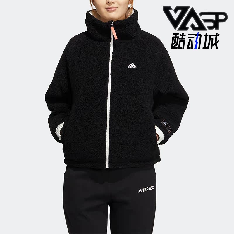 Adidas阿迪达斯女子双面棉服外套