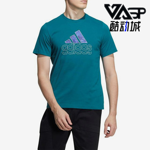 男子运动圆领透气短袖 Adidas 新款 夏季 T恤HE9920 阿迪达斯正品
