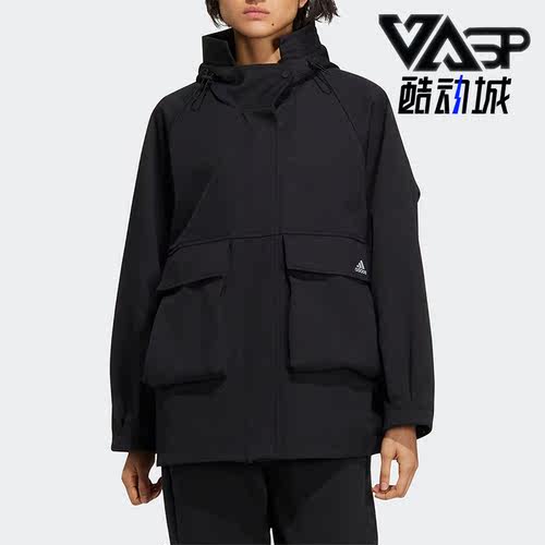 阿迪达斯女休闲宽松透气运动外套