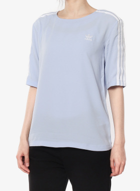 Adidas/阿迪达斯正品三叶草 3 STRIPES TEE 女子短袖T恤 DV0854