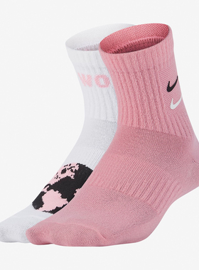 Nike/耐克正品SWOOSH LIGHTWEIGHT ANKLE儿童运动袜2双 CK7301