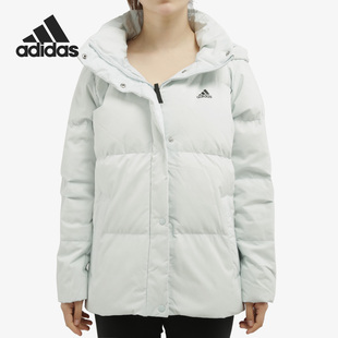 阿迪达斯正品 新款 冬季 Adidas 女子运动休闲保暖羽绒服 EH3983