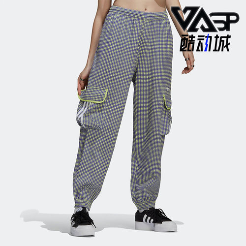 阿迪达斯正品三叶草女工装运动裤