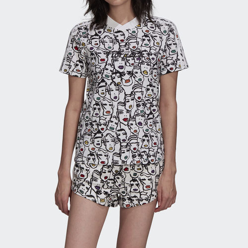 Adidas/阿迪达斯正品夏季三叶草 TEE 女子运动短袖T恤FL4135