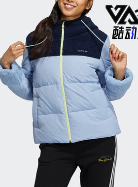 Adidas/阿迪达斯正品NEO冬新款女子运动休闲保暖连帽羽绒服H18626