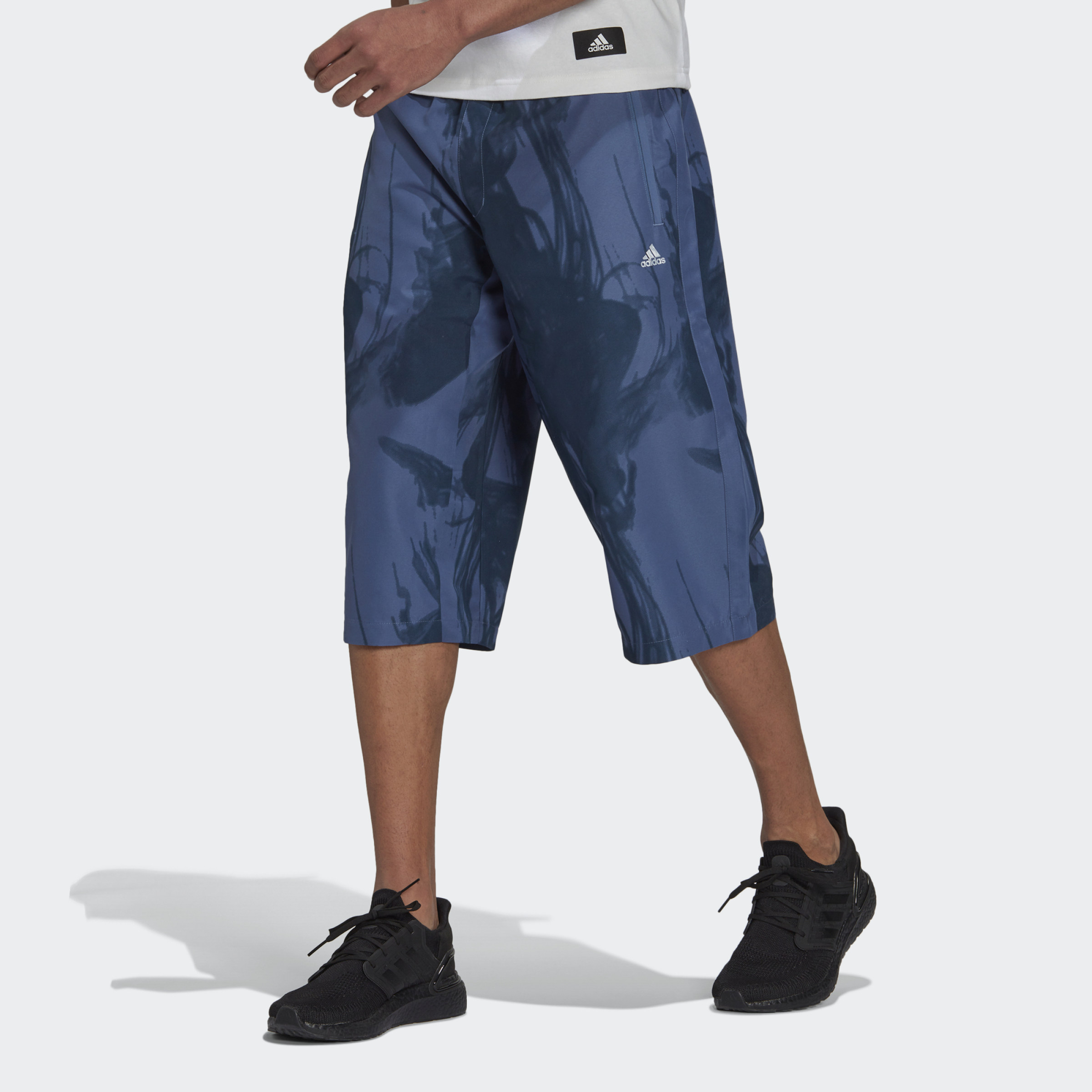 Adidas/阿迪达斯正品新款男子夏季七分裤休闲运动短裤 GU1799