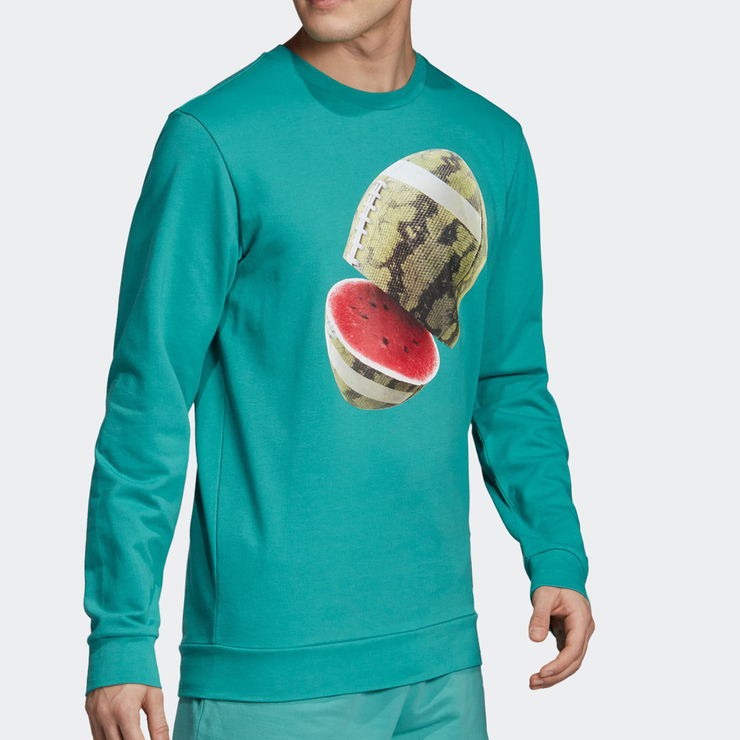 Adidas/阿迪达斯正品男子crew m水果多色运动套头衫  FJ7569