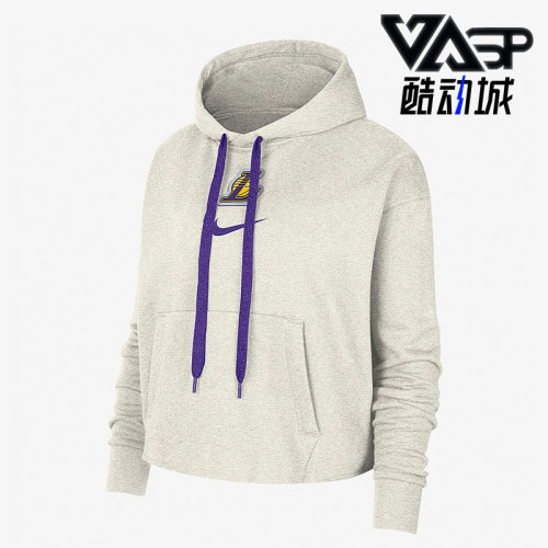 Nike/耐克正品洛杉矶湖人队女子加绒连帽卫衣DR2382-027