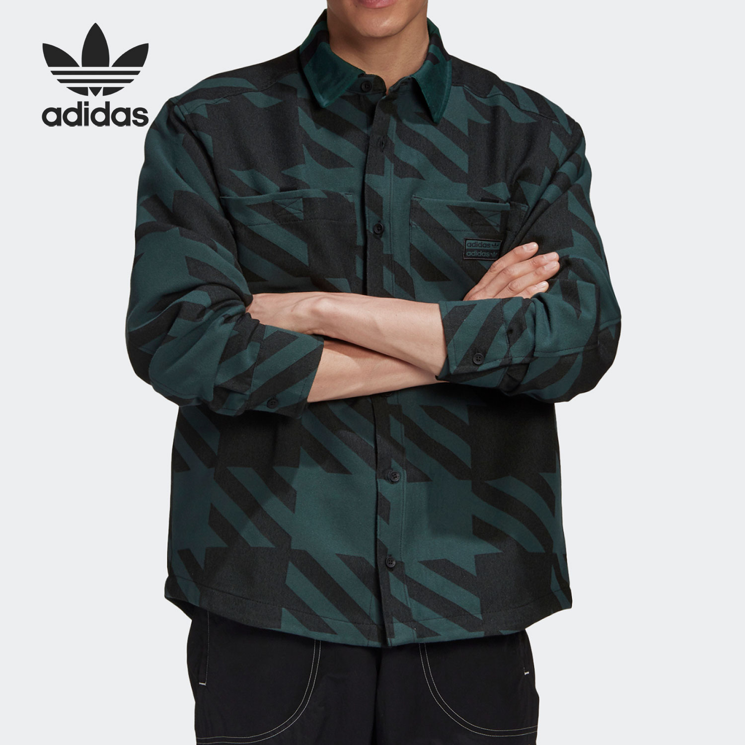 阿迪达斯男子大LOGO休闲外套