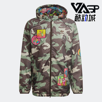 阿迪达斯三叶草男连帽夹克外套