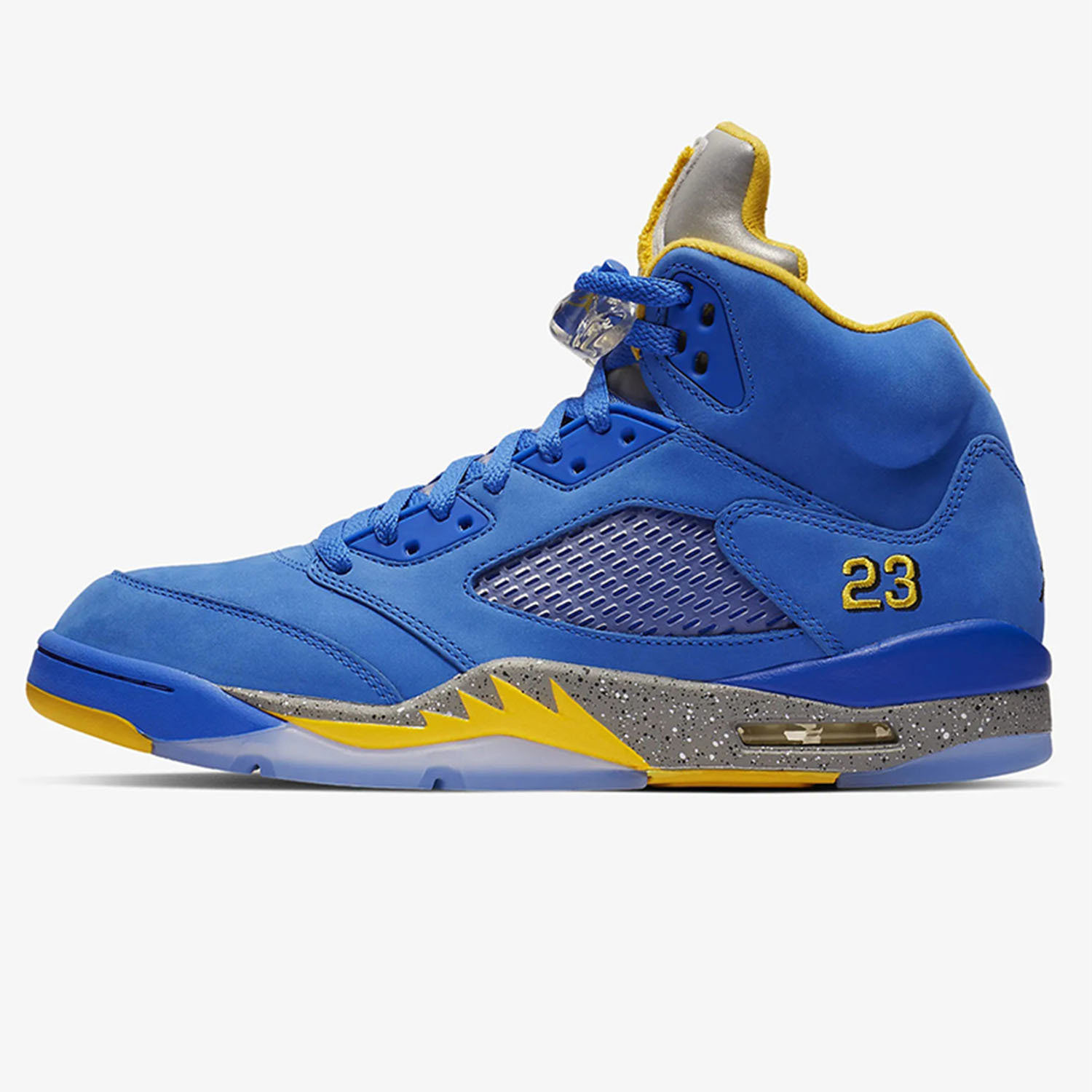 Nike/耐克正品 Air JORDAN 5AJ5兰尼蓝黄麂皮男女篮球鞋CD2720