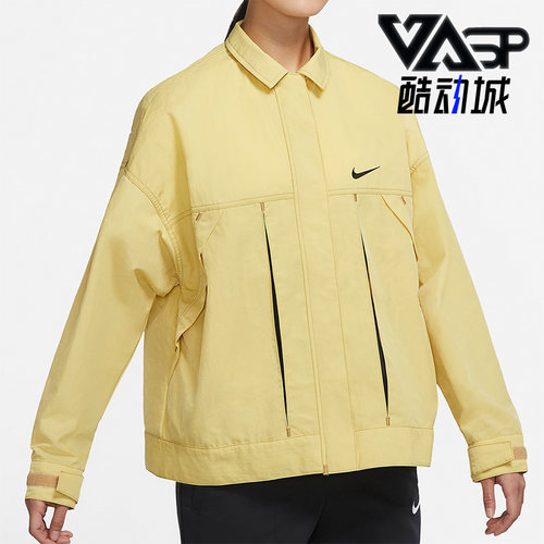 耐克正品梭织宽松女运动外套夹克