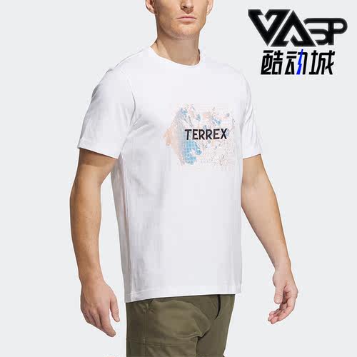 阿迪达斯男子运动短袖
