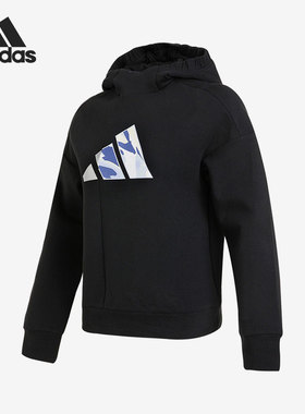 Adidas/阿迪达斯正品新款女子运动连帽长袖卫衣套头衫H09755