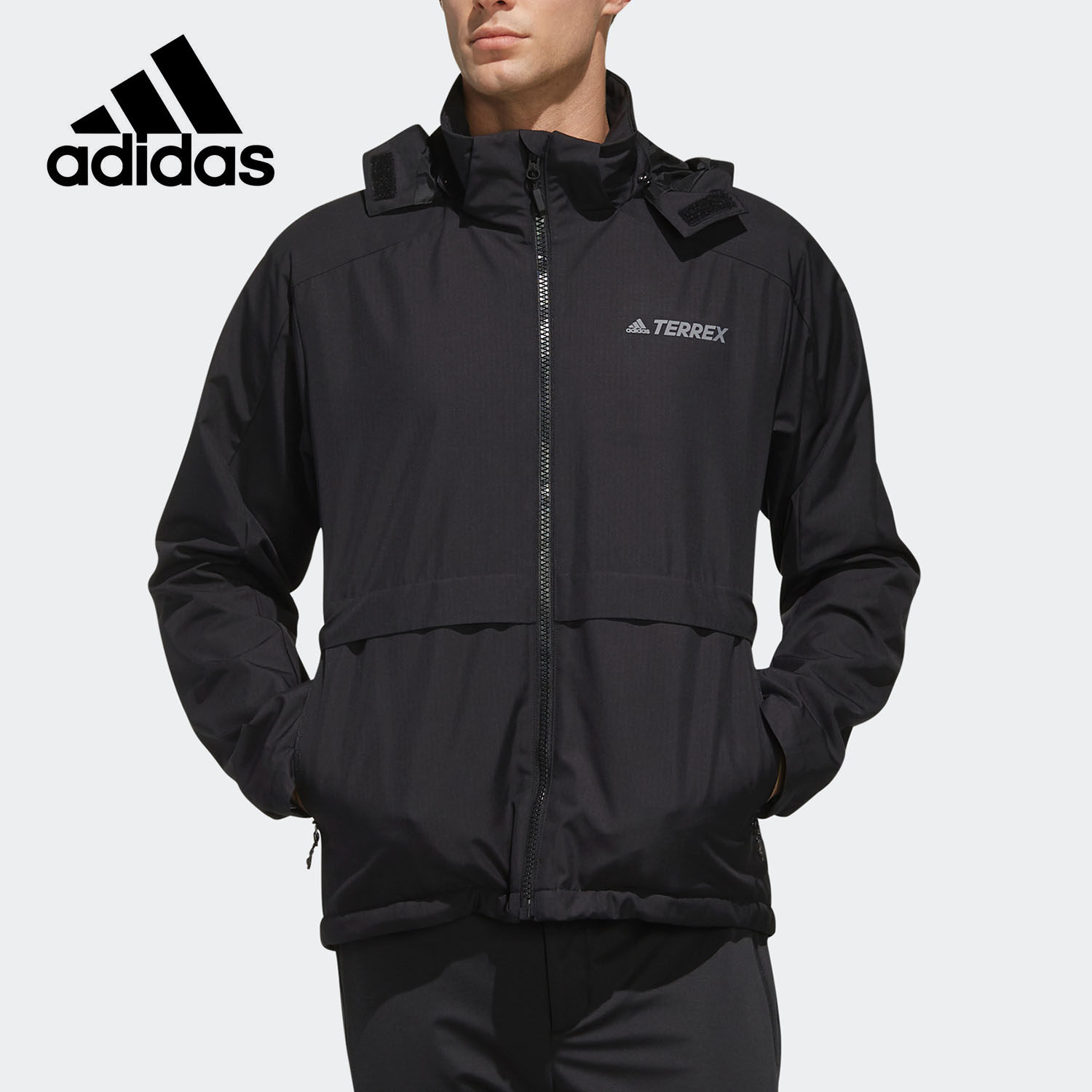 Adidas/阿迪达斯正品男秋季新款HARDSHELL户外运动夹克EH4958