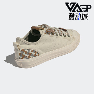 运动休闲轻便透气低帮板鞋 三叶草女鞋 FZ5590 阿迪达斯正品 Adidas