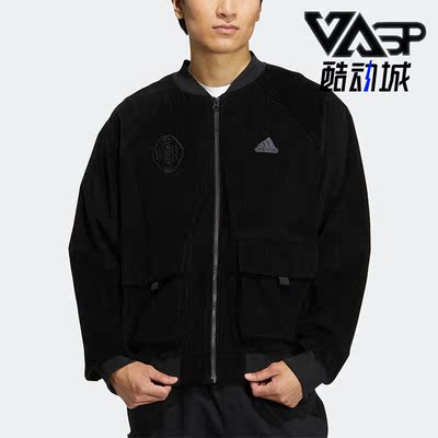 阿迪达斯男灯芯绒运动休闲外套