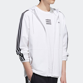 运动休闲男子连帽拉链外套 新款 H14195 阿迪达斯正品 Adidas