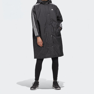 秋季 Adidas GF0025 阿迪达斯正品 女子中长款 休闲运动棉服 新款