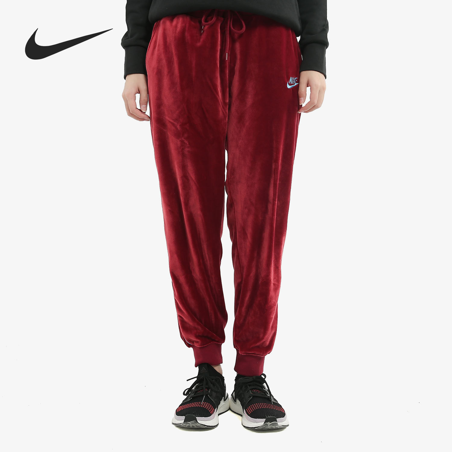 Nike/耐克正品  新款女子收口丝绒针织长裤休闲运动裤 BV5036,运动服/休闲服装,运动长裤,淘宝优惠券,粉丝福利购,淘宝优惠卷