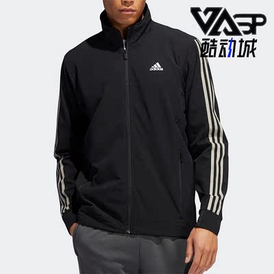 阿迪达斯男士立领运动拉链外套